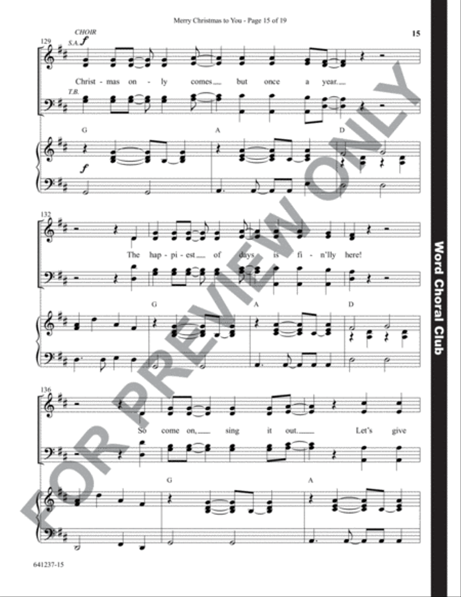Merry Christmas to You - Anthem Choir scores gallery preview page 16
