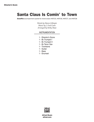 Book cover for Santa Claus Is Comin' to Town: Score