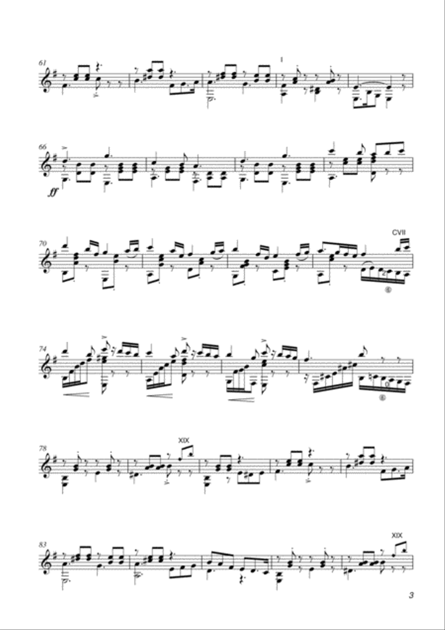 Three English Country Scenes Electric Guitar scores gallery preview page 3