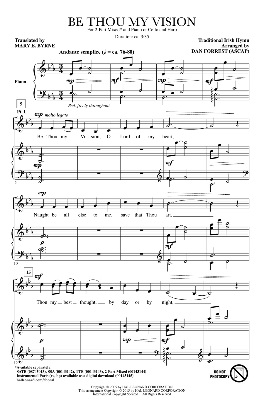 Be Thou My Vision 2-Part scores gallery preview page 1