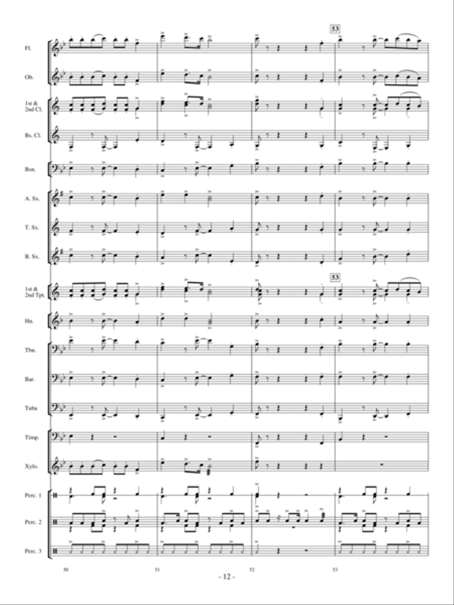 We Wish You A Calypso Christmas Concert Band scores gallery preview page 11