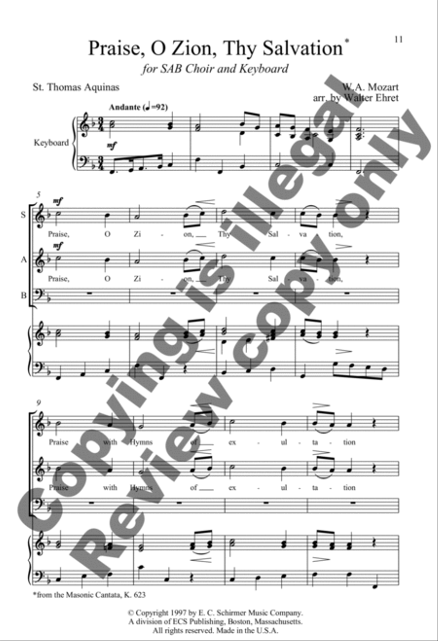 Somerset Anthem Books, Volume V (General) 3-Part scores gallery preview page 14