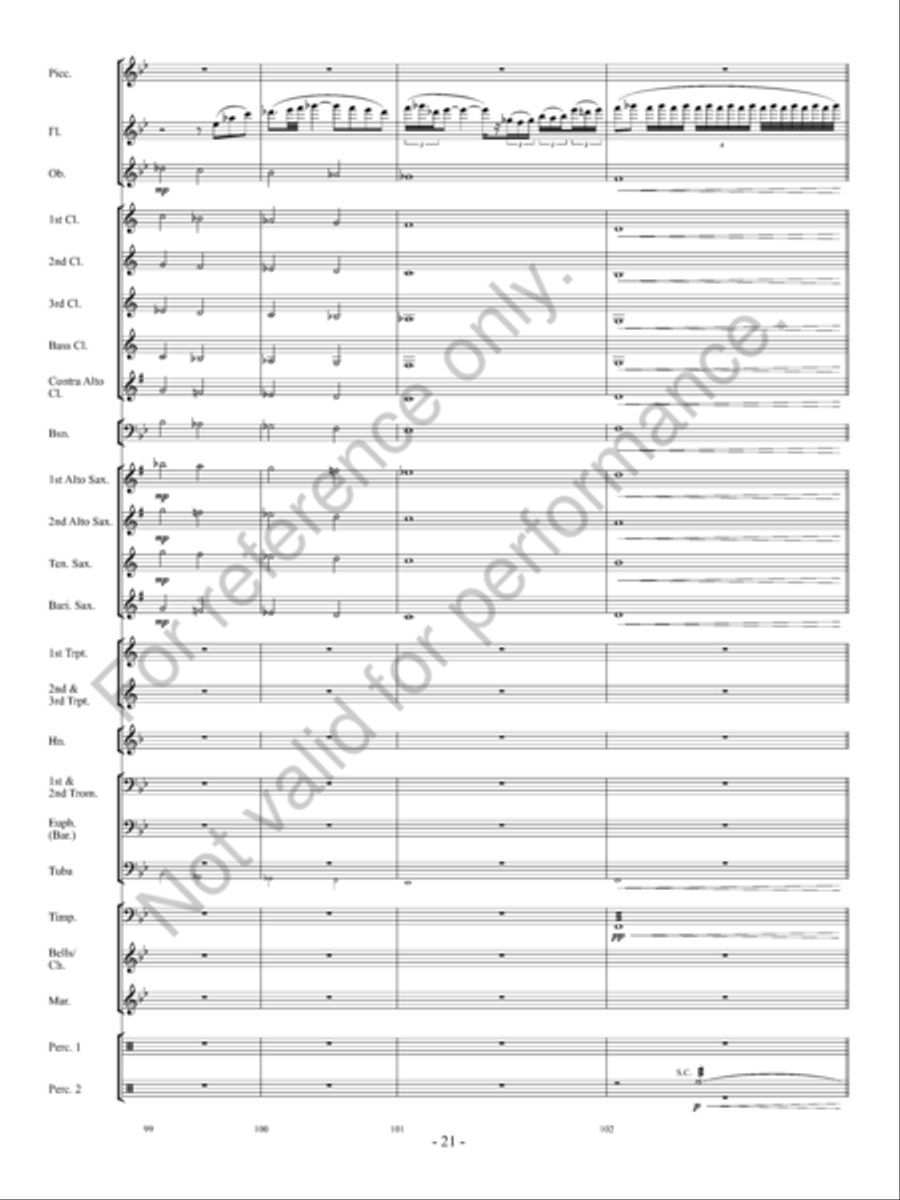 Into The Sunset Concert Band scores gallery preview page 22