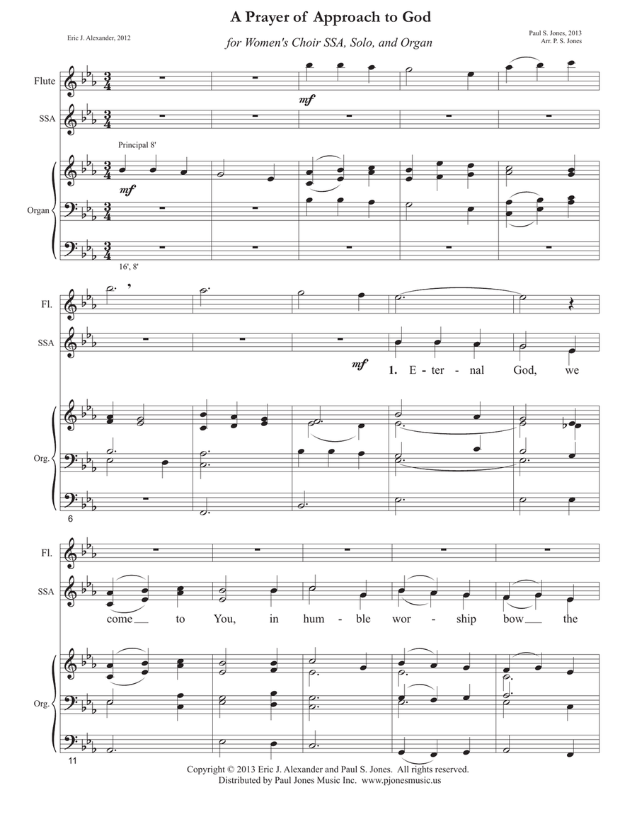 A Prayer of Approach to God (Bow the Knee) (SSA) SSA scores gallery preview page 1