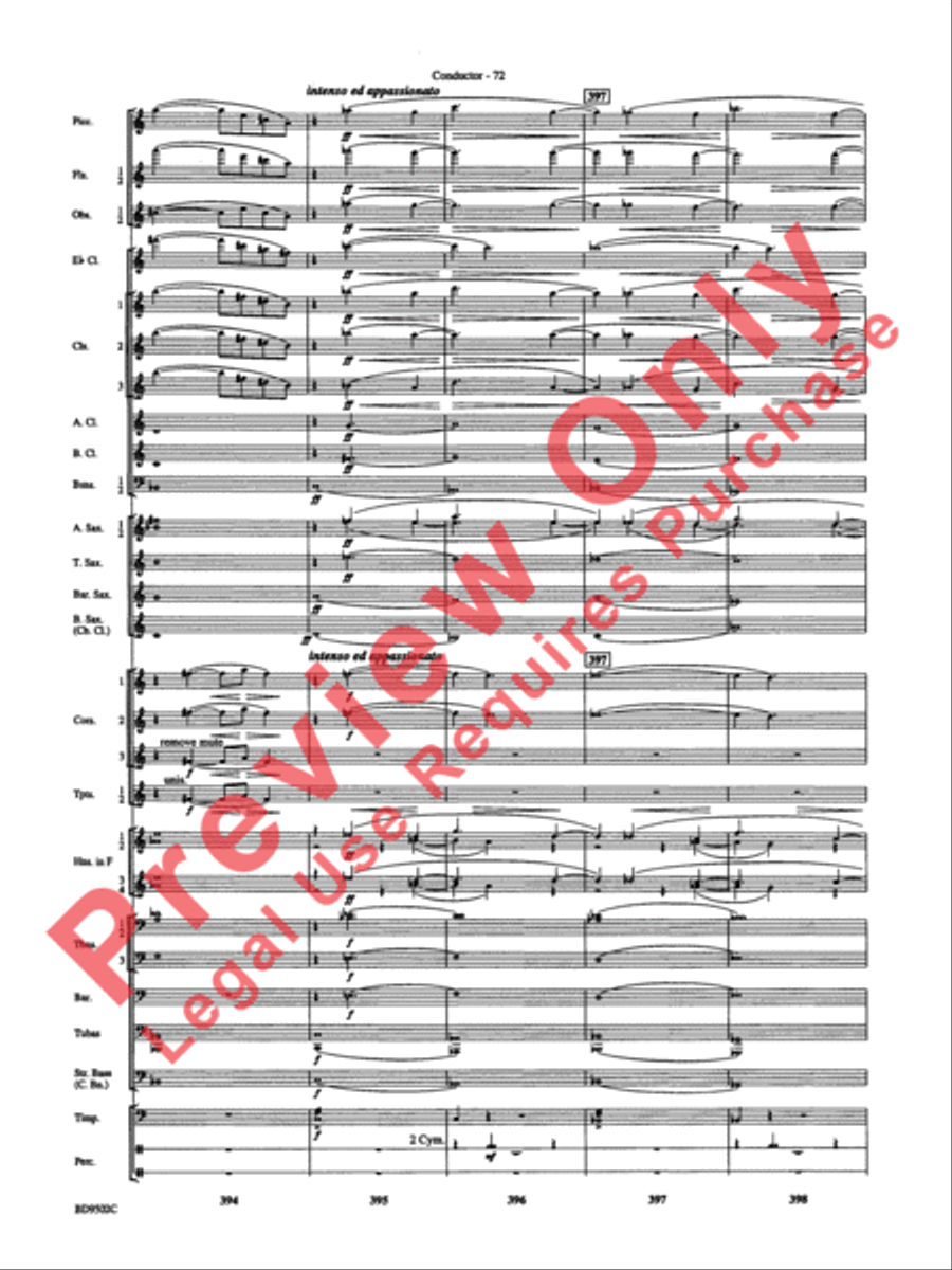 Symphony No. 3 for Band Concert Band scores gallery preview page 75
