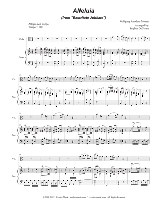 Alleluia (from "Exsultate, Jubilate") (Viola solo and Piano)