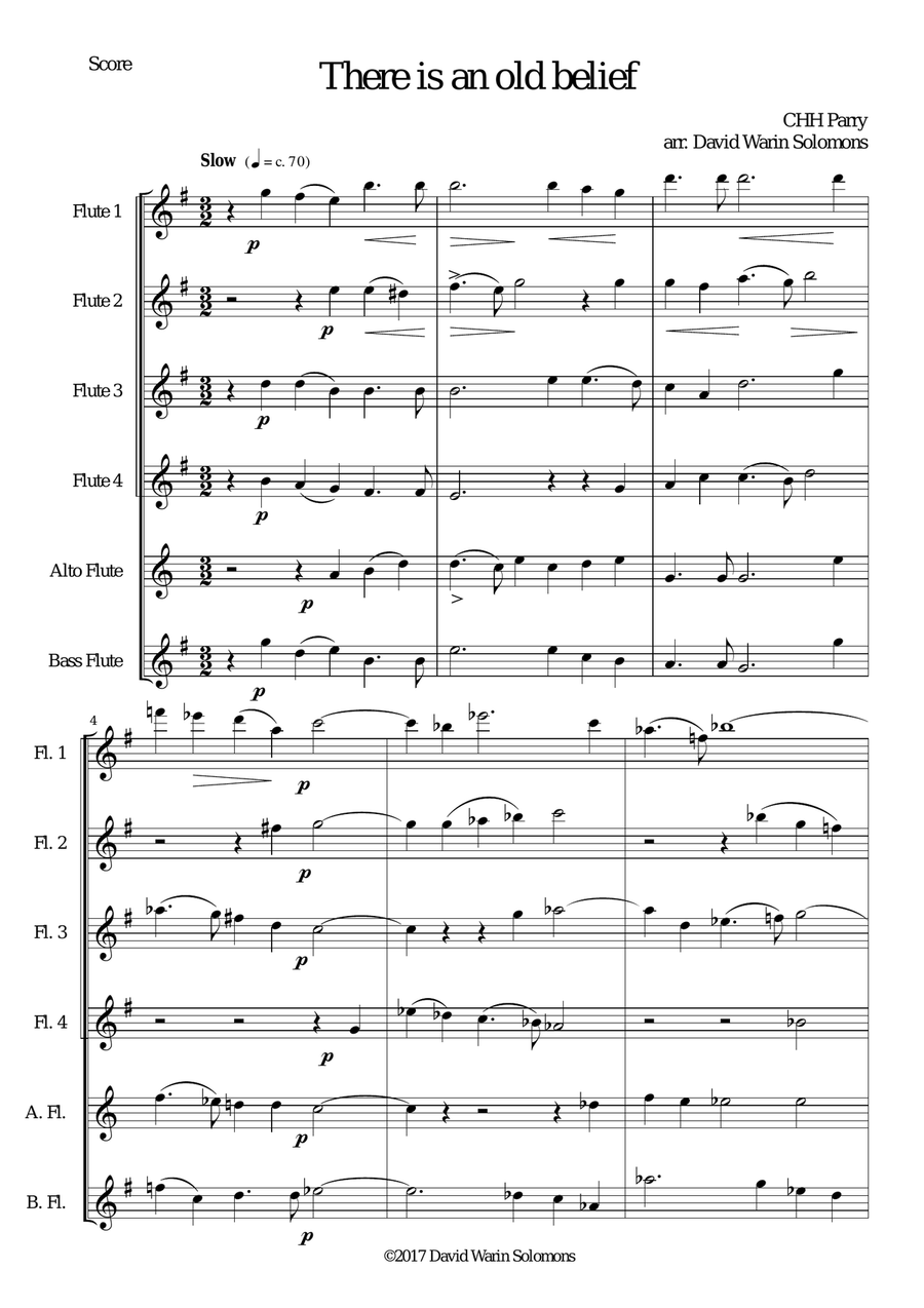 There is an old belief for flute sextet