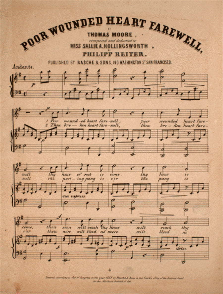 Poor Wounded Heart Farewell Voice scores gallery preview page 1