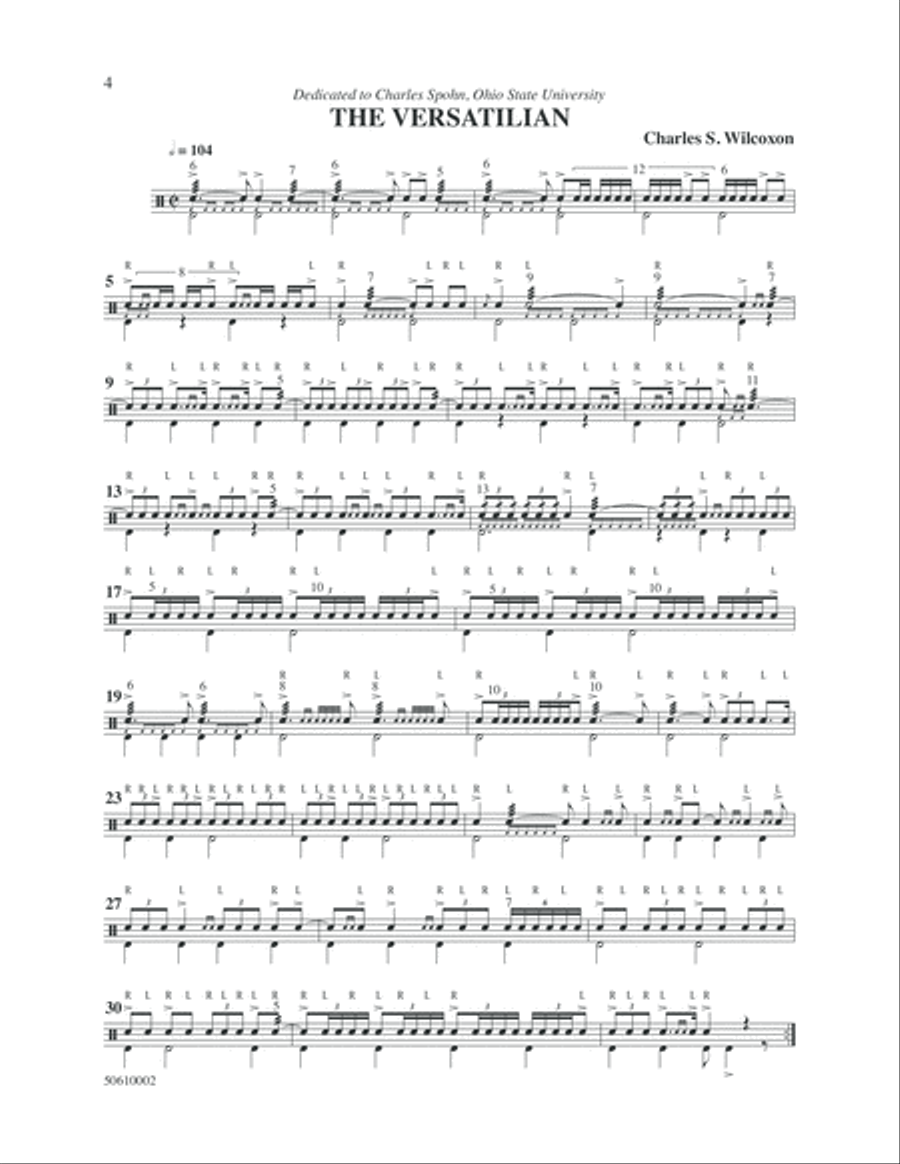 The Collected Solos of Charley Wilcoxon Percussion scores gallery preview page 4