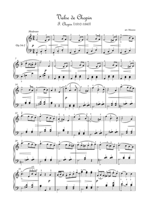 Book cover for Chopin Waltz A minor easy piano