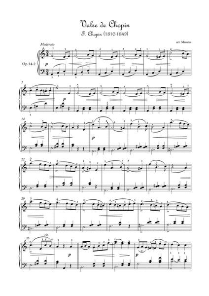 Chopin Waltz A minor easy piano image number null