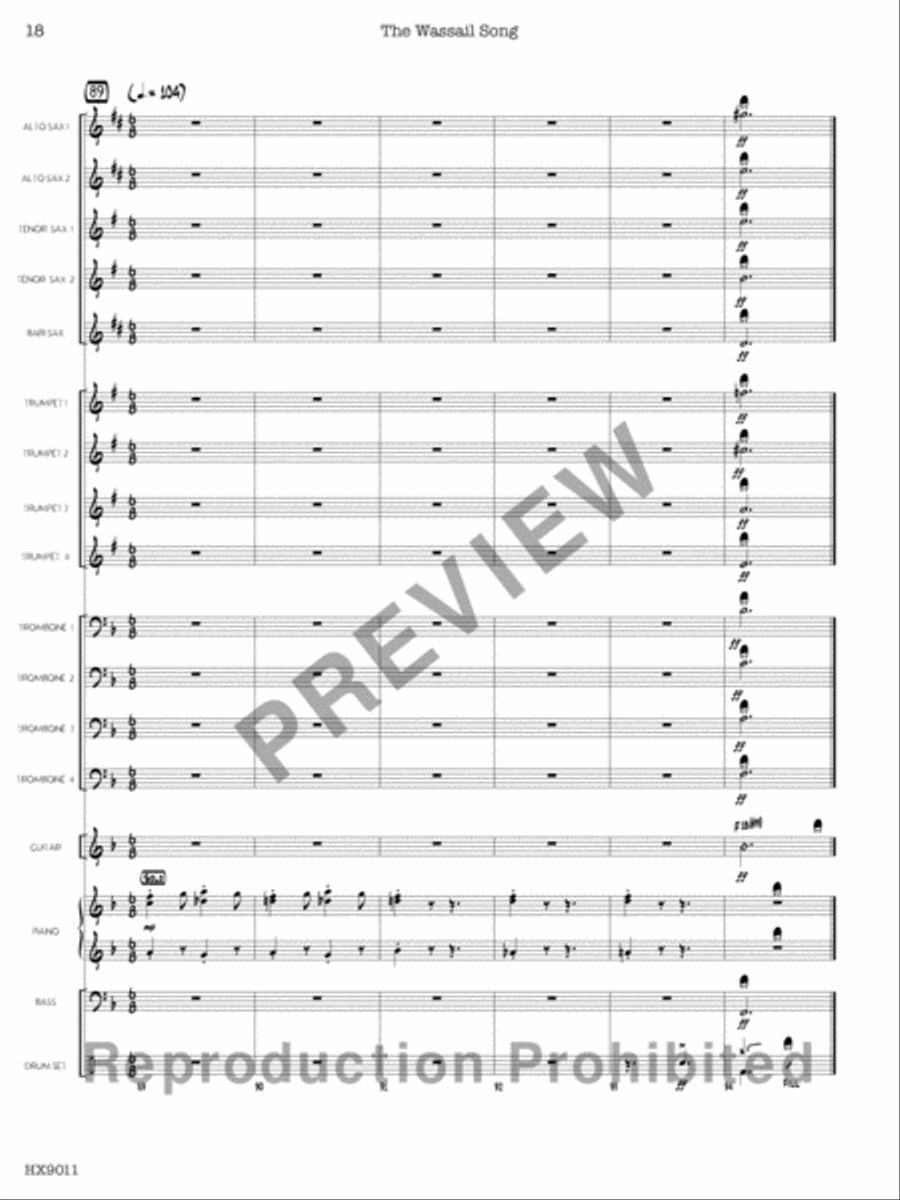 The Wassail Song Jazz Ensemble scores gallery preview page 19