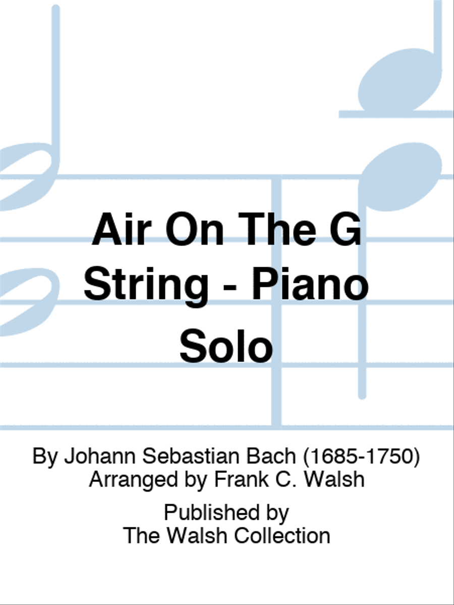 Air On The G String - Piano Solo Piano Solo scores gallery preview page 1