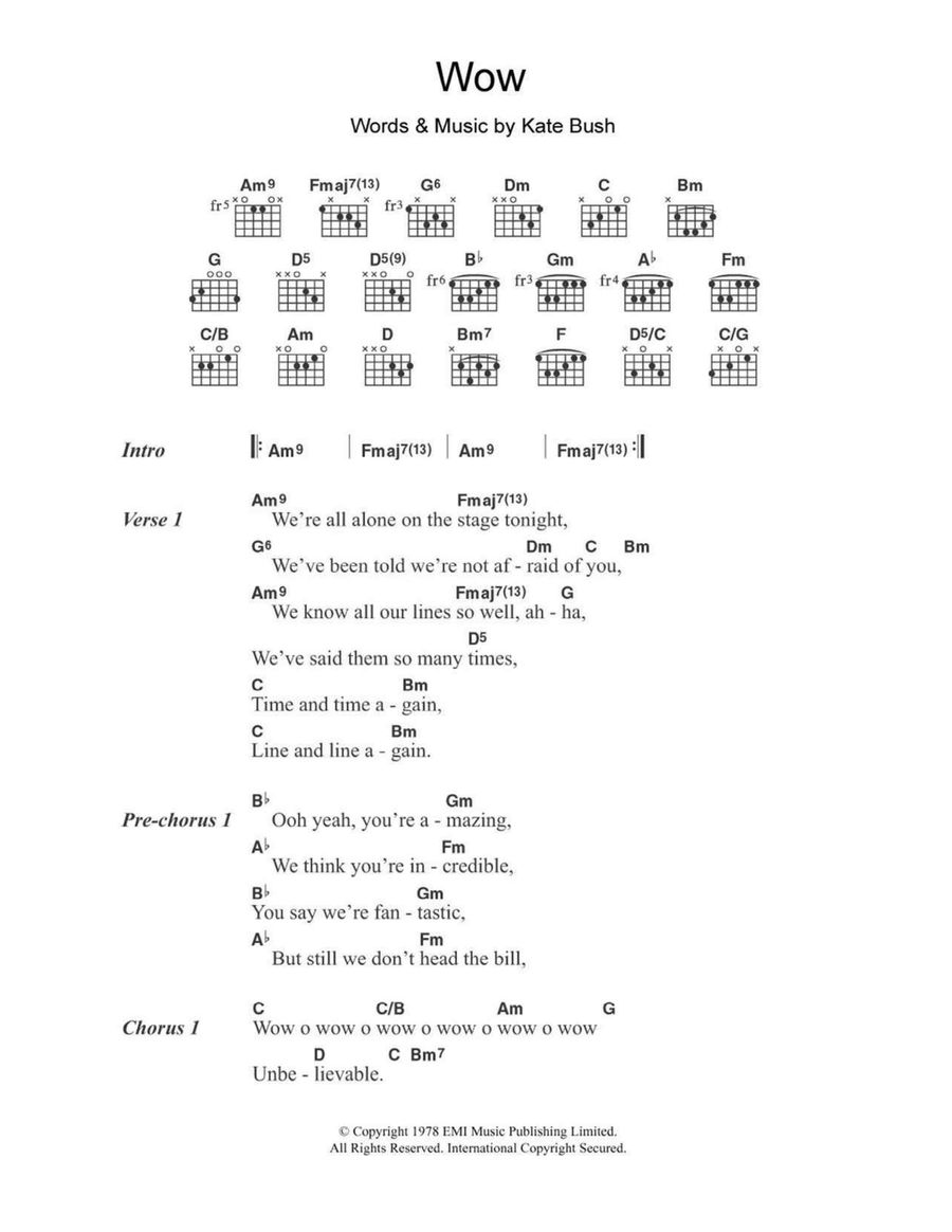 Wow Wow Acoustic Guitar scores gallery preview page 1