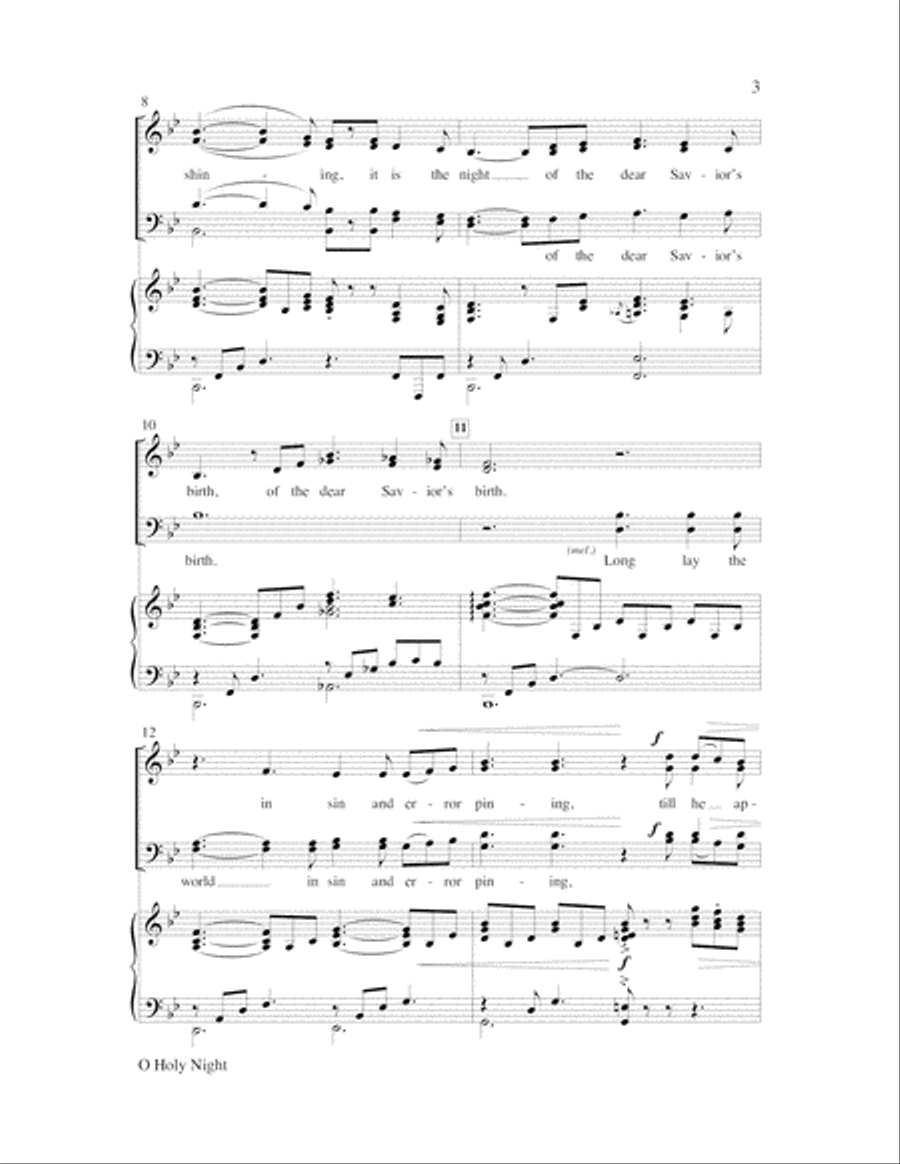 O Holy Night O Holy Night Handbell Choir scores gallery preview page 3
