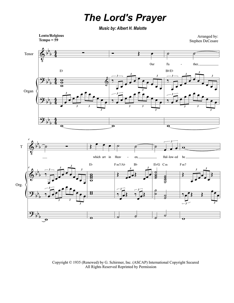 The Lord's Prayer Vocal Duet scores gallery preview page 1