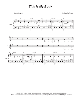 Book cover for This Is My Body (Vocal Quartet - (SATB)