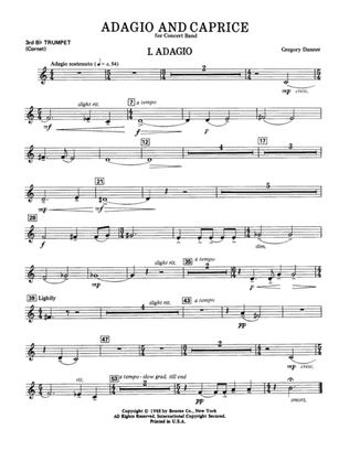 Adagio and Caprice - 3rd Bb Trumpet