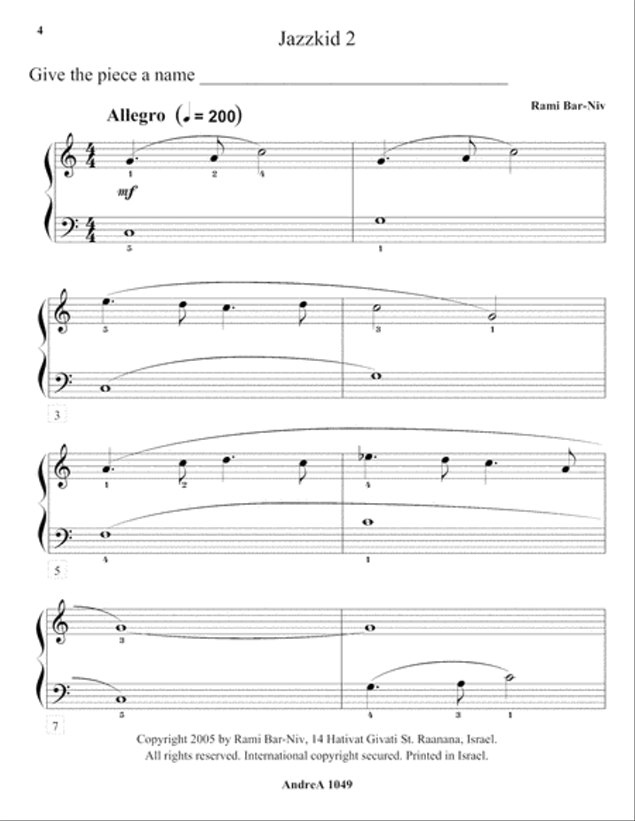 Jazzkid Piano Solo scores gallery preview page 3