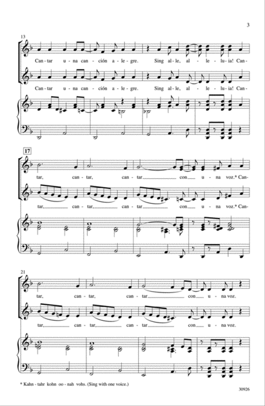Cantar (Sing) Cantar (Sing) SSA scores gallery preview page 3