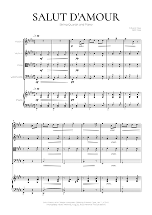 Salut D’amour (String Quartet and Piano) - Edward Elgar
