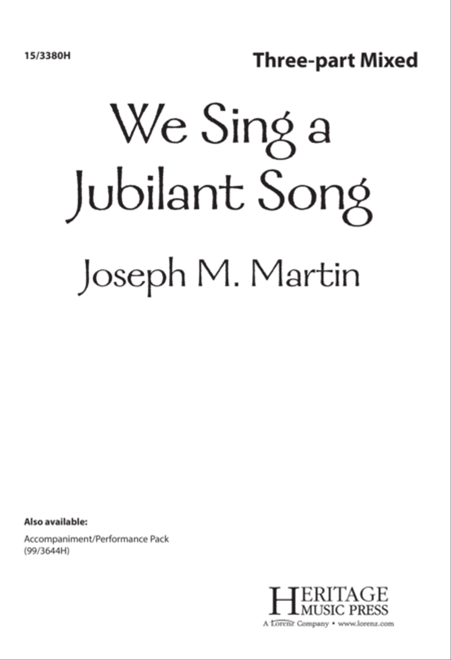We Sing a Jubilant Song 3-Part scores gallery preview page 1
