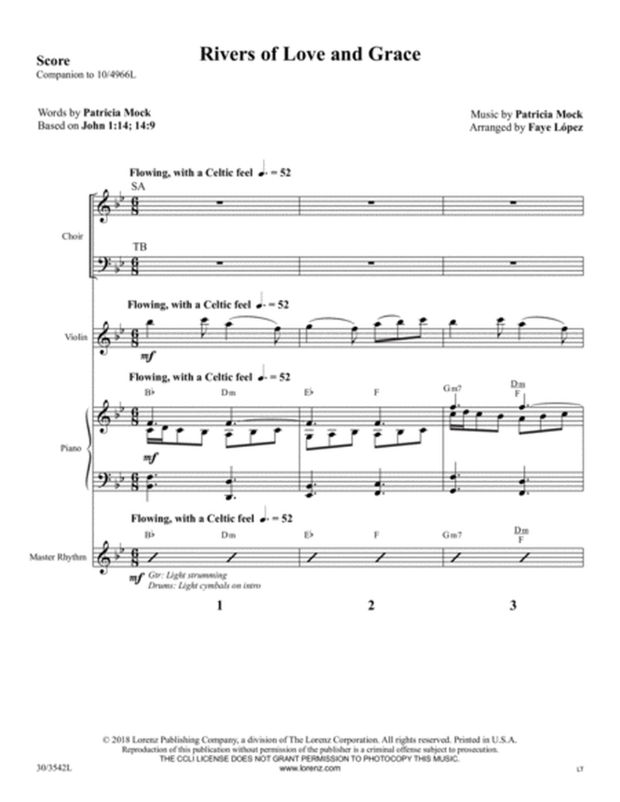 Rivers of Love and Grace - Instrumental Ensemble Score and Parts