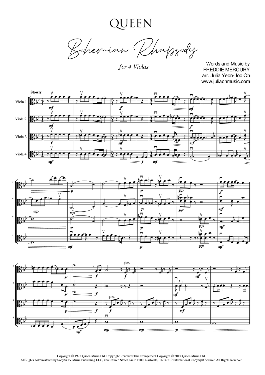 Bohemian Rhapsody Bohemian Rhapsody Small Ensemble scores gallery preview page 1