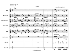 A piece for octet composed in 2000 inspired by traditionnal turkish music
