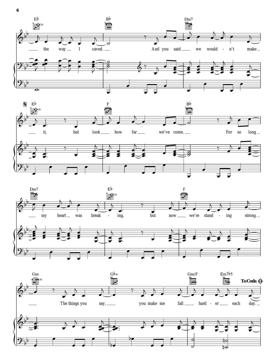 Trainwreck Piano, Vocal, Guitar scores gallery preview page 6