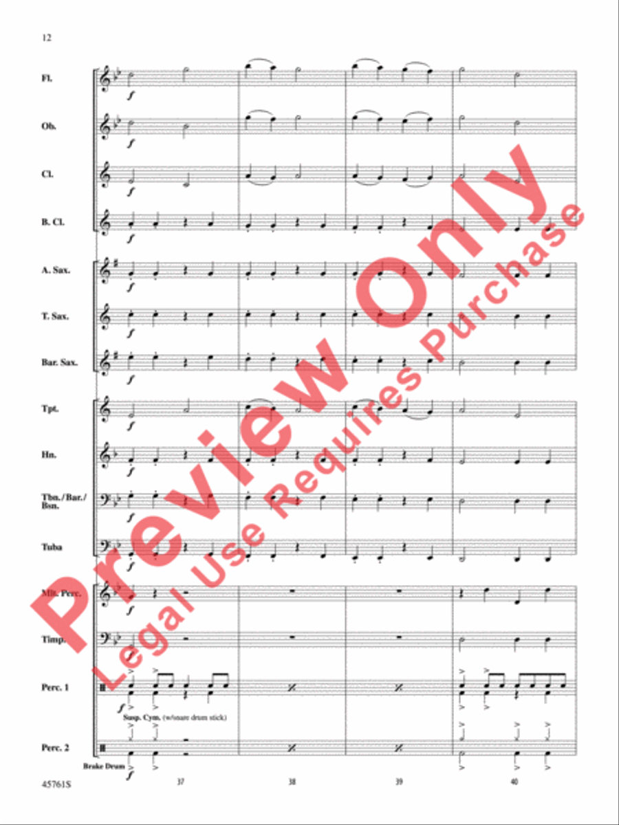 Battle of the Primes Concert Band scores gallery preview page 13