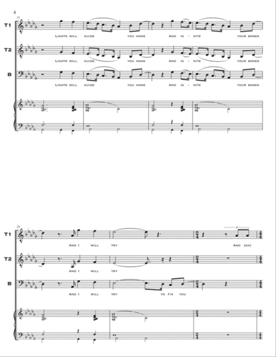 Fix You 3-Part scores gallery preview page 5
