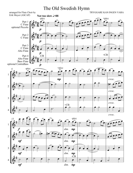 Two Hymns for Flute Choir