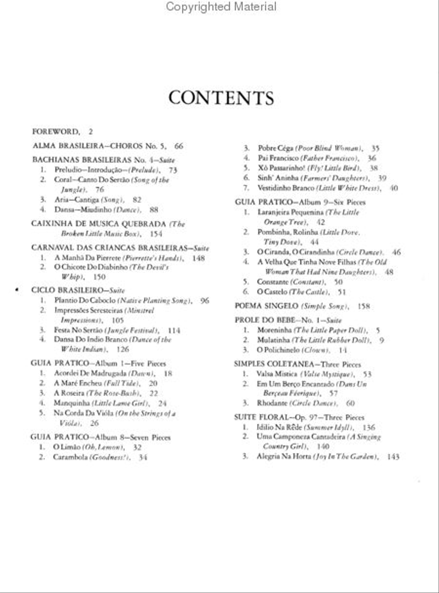 The Piano Music of Heitor Villa-Lobos Piano scores gallery preview page 2