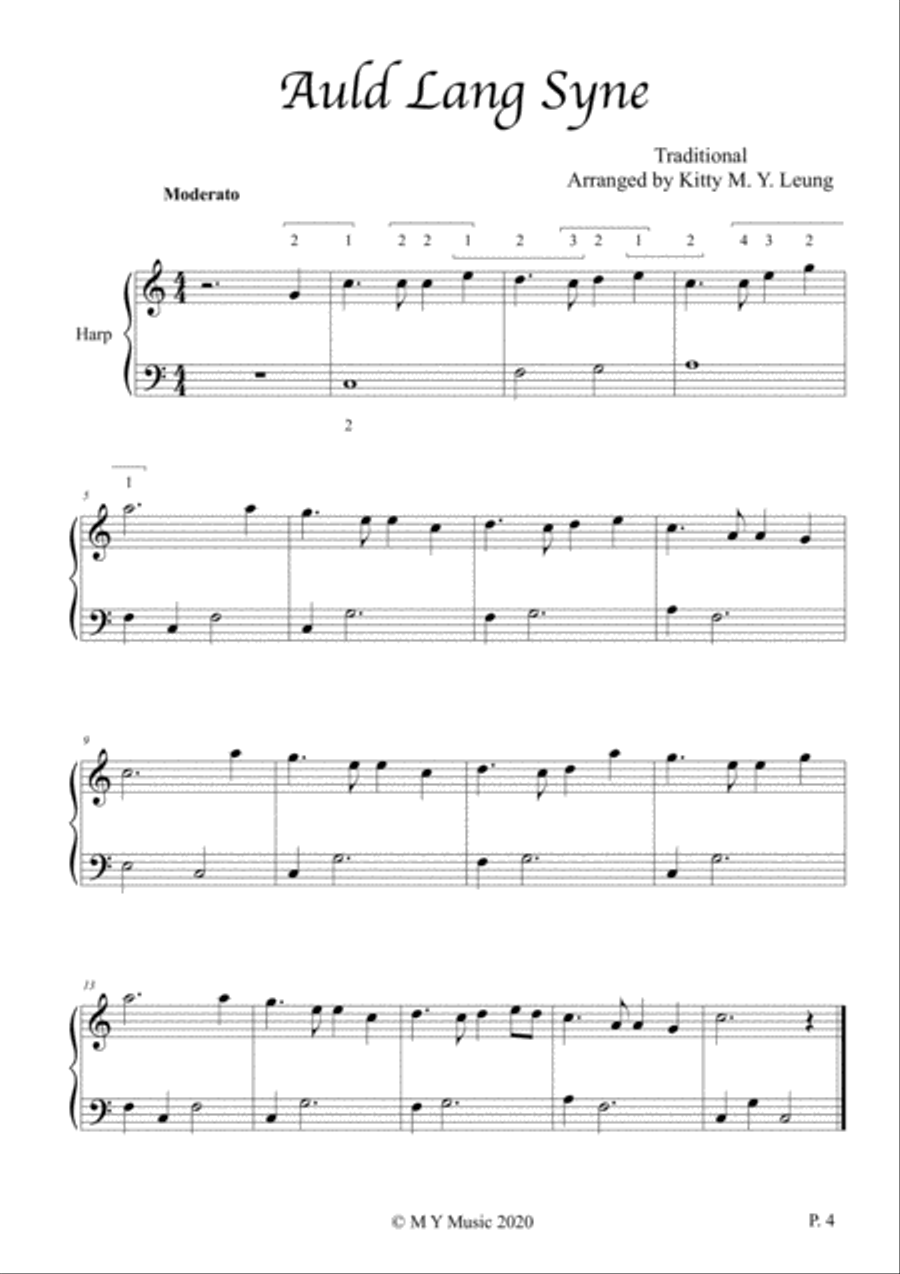 Christmas Songs (Book 4) - Small Harp (from Low C) Harp scores gallery preview page 4