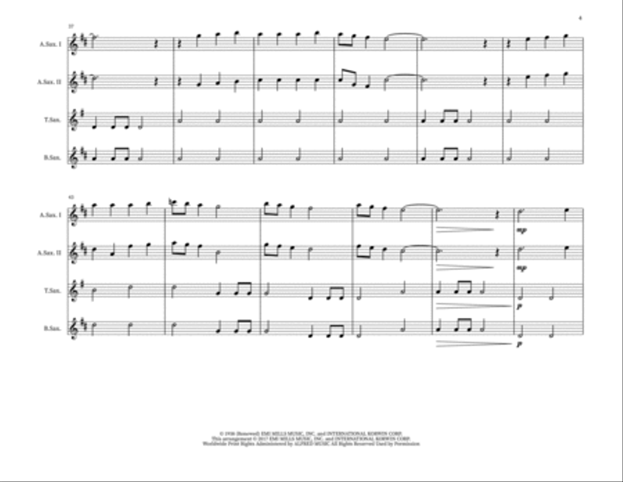The Little Drummer Boy Small Ensemble scores gallery preview page 4