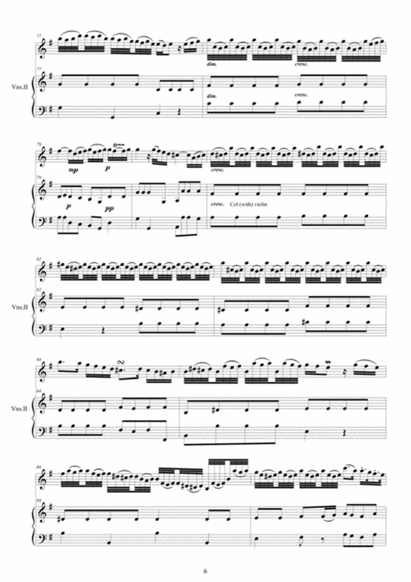 Vivaldi - Violin Concerto in E minor RV 275 for Violin and Piano image number null