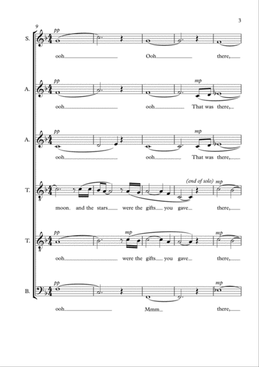 The First Time Ever I Saw Your Face 4-Part scores gallery preview page 3