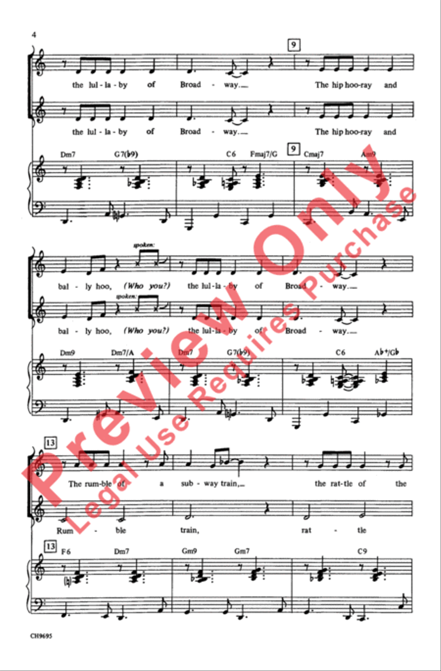 Lullaby of Broadway 2-Part scores gallery preview page 3