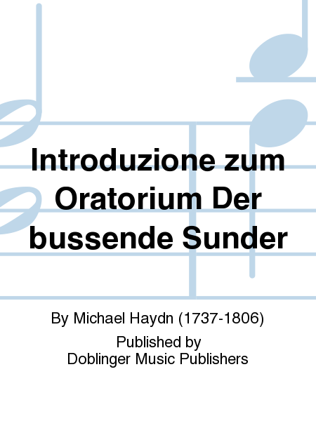 Introduzione zum Oratorium Der bussende Sunder