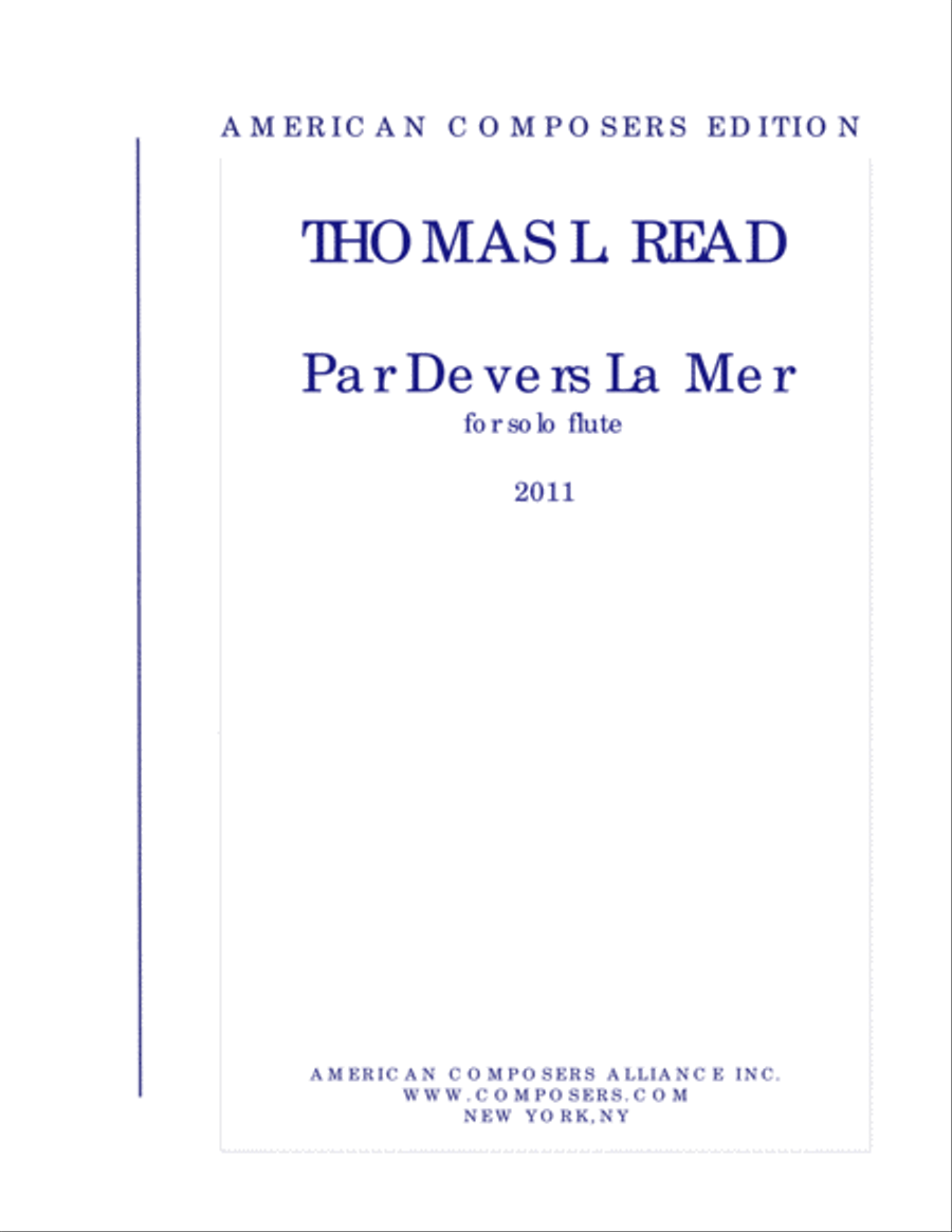 [Read] Par Devers La Mer Flute Solo scores gallery preview page 1