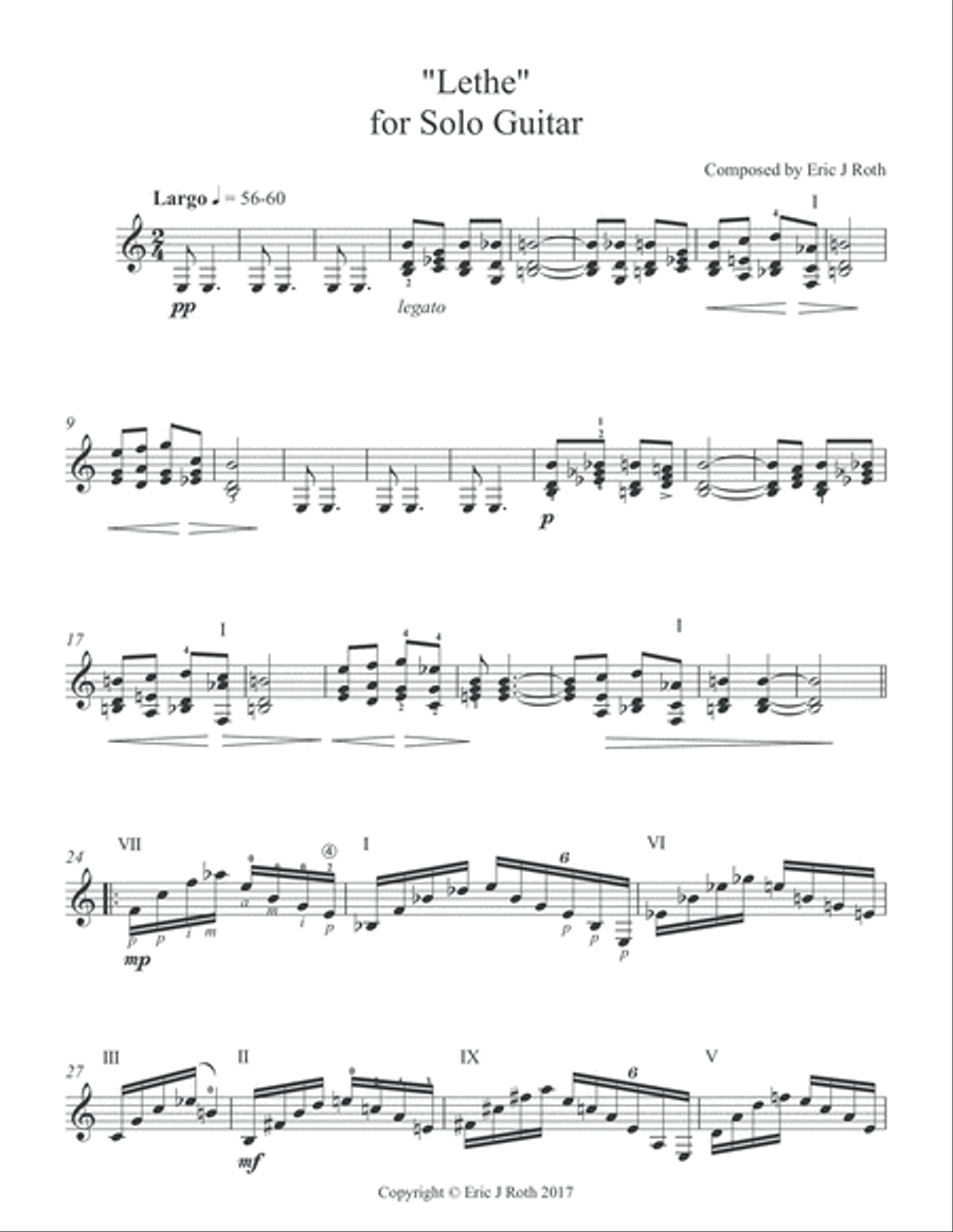 Lethe Guitar Solo scores gallery preview page 3