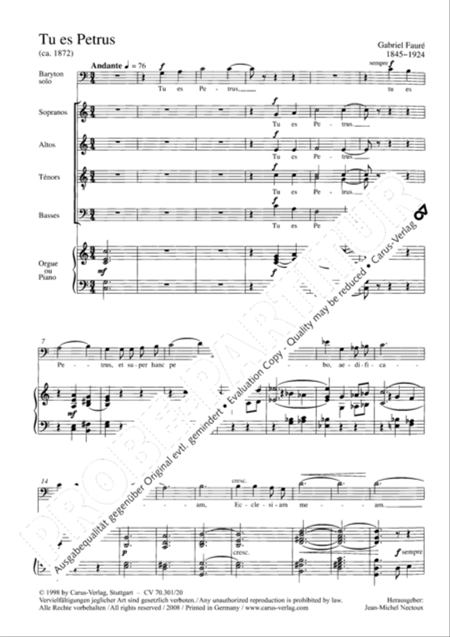 Tu es Petrus 4-Part scores gallery preview page 3