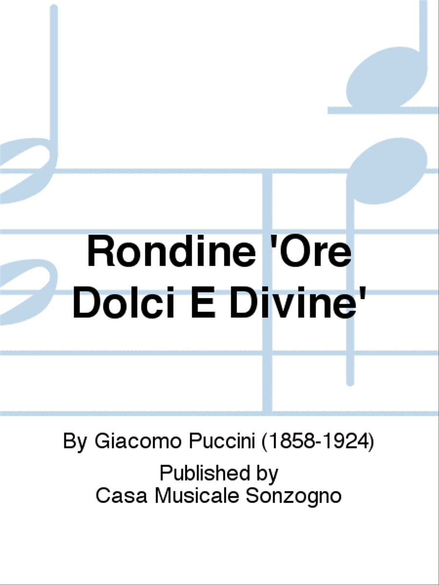 Rondine 'Ore Dolci E Divine' Voice Solo scores gallery preview page 1