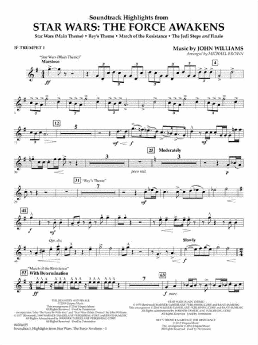 Soundtrack Highlights from Star Wars: The Force Awakens Concert Band scores gallery preview page 7