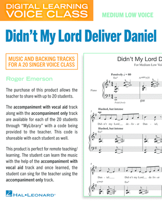 Didn't My Lord Deliver Daniel (Medium Low Voice) (includes Audio)