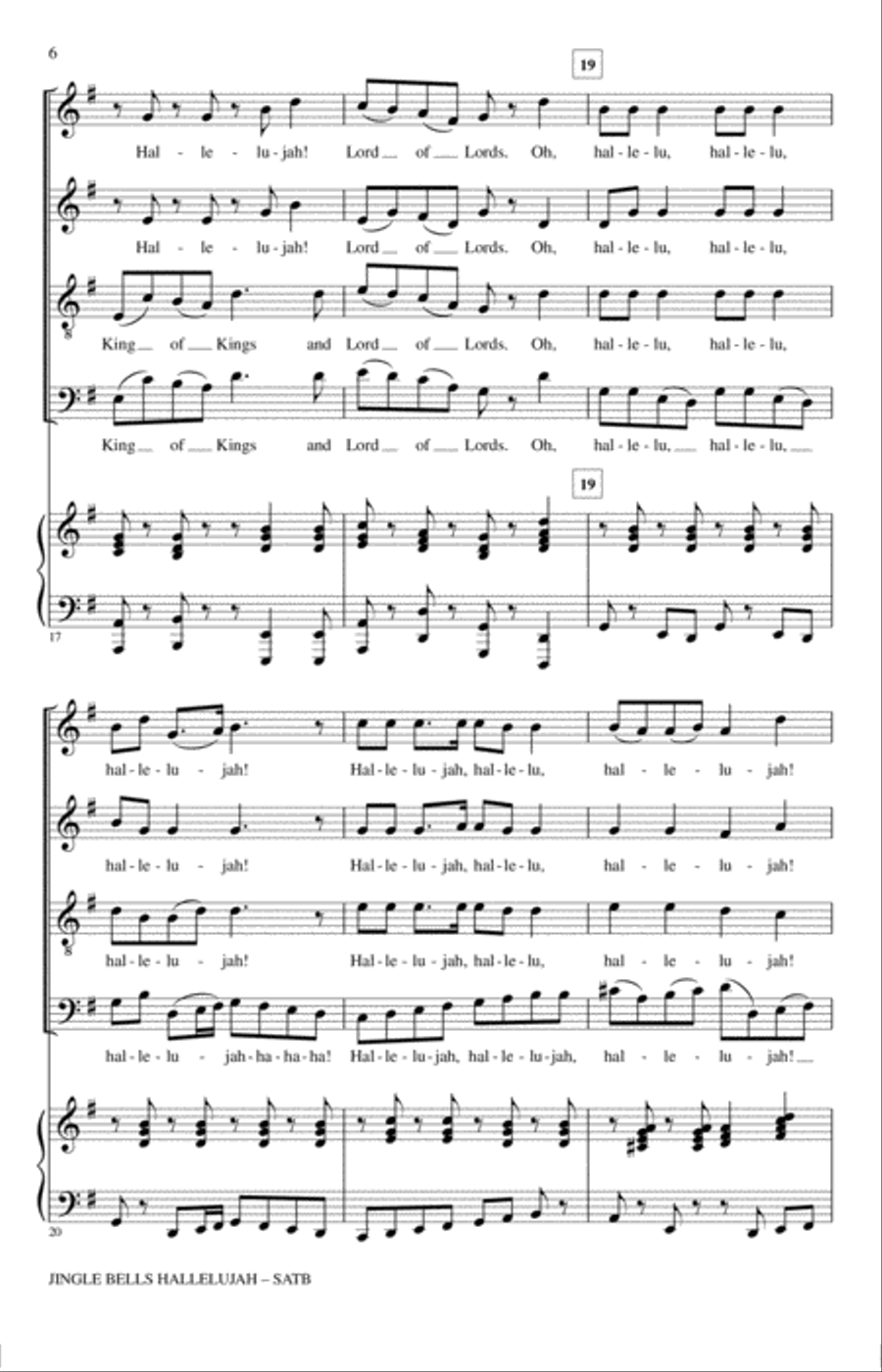 Jingle Bell Hallelujah Jingle Bell Hallelujah 4-Part scores gallery preview page 4