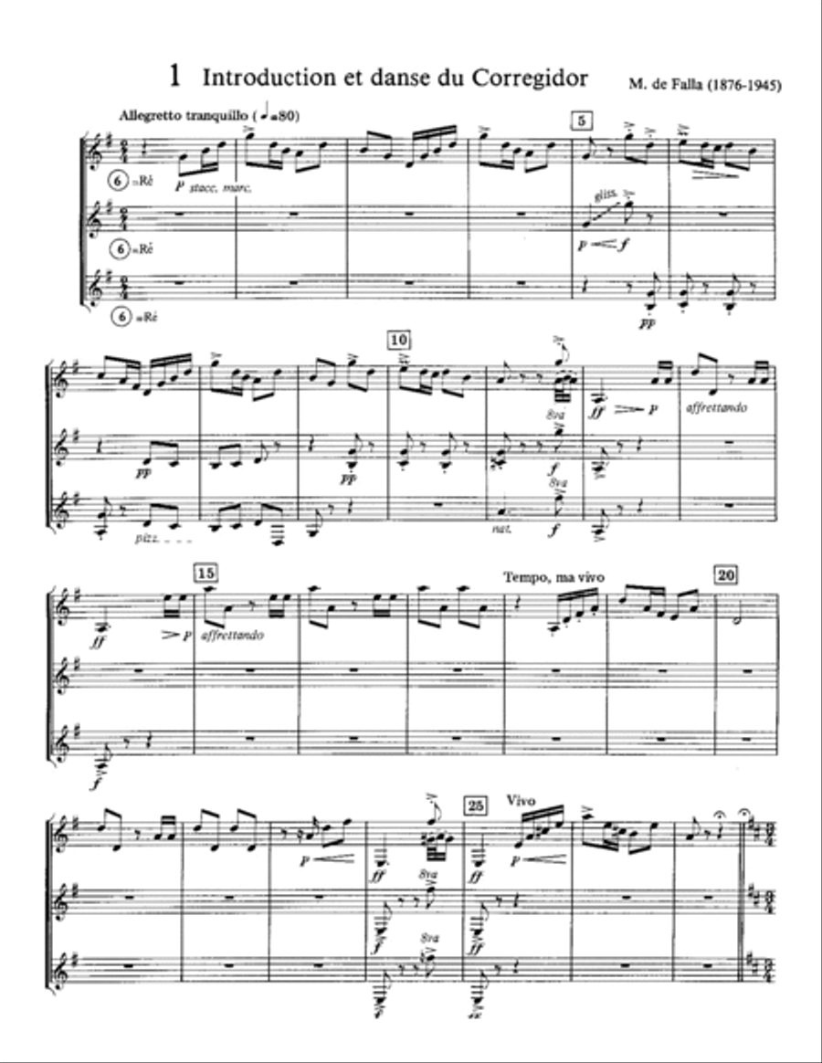 Albeniz & De Falla, 4 pieces Guitar Ensemble scores gallery preview page 2