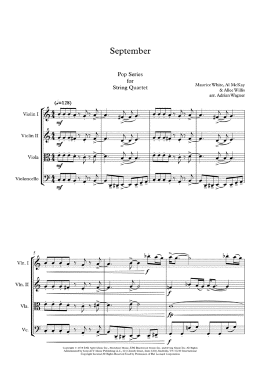September String Quartet scores gallery preview page 3