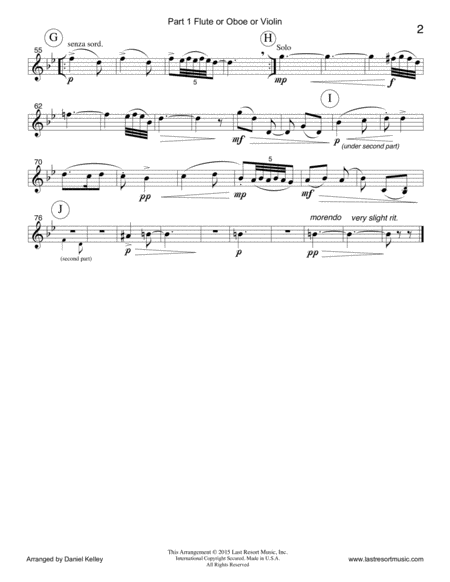 Arab Dance from the Nutcracker for Woodwind Trio (Flute or Oboe, Clarinet & Bassoon) Set of 3 Parts